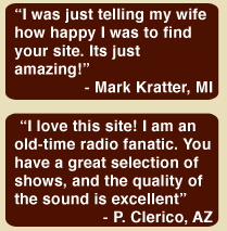 Vintage Radio Shows testimonial